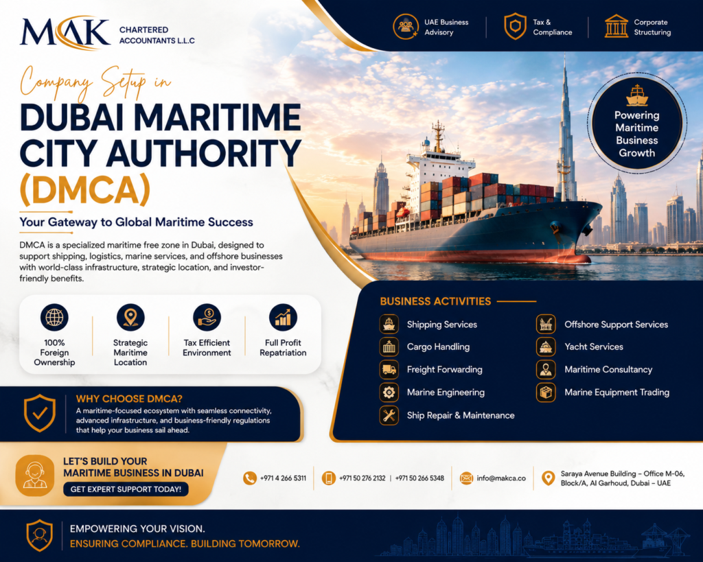 DMCA company setup for maritime businesses in Dubai UAE