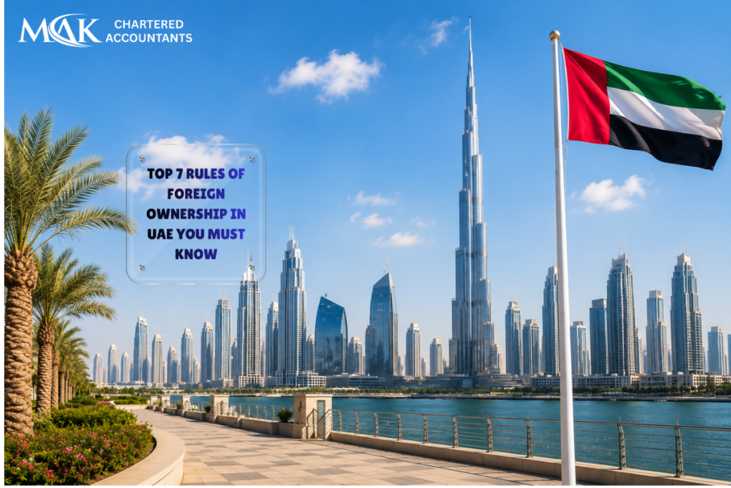 Top 7 Rules of Foreign Ownership in UAE You Must Know 1 Dubai skyline illustrating foreign ownership in UAE business setup guide