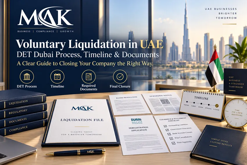 Voluntary Liquidation in UAE DET Dubai Process Timeline Documents